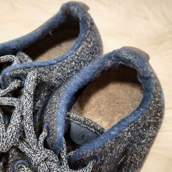 Allbirds Navy Heather Wool Runners 6 - Picture 8 of 9